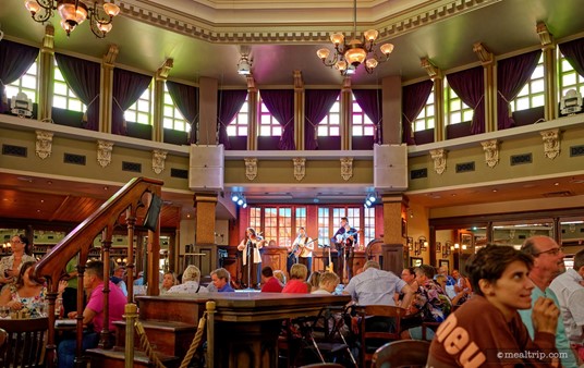 The main "center" dining area at Raglan Road offers the best view of the stage (at the far end of this photo). There's a "dancing table" in the very middle of the room (which is not for guests to sit, or dance on.)