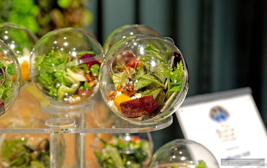 The salad spheres let you see exactly what was in each salad!