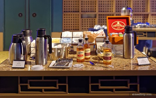 Here's a closer look at one of the coffee and tea stations that were located around the Fantasia Ballroom.