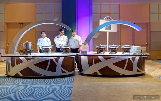 Here's one of the culinary stations that were positioned along the walls of the Fantasia Ballroom. The stations were duplicated on the far side of the room... so there were two locations that were making each item on the menu.