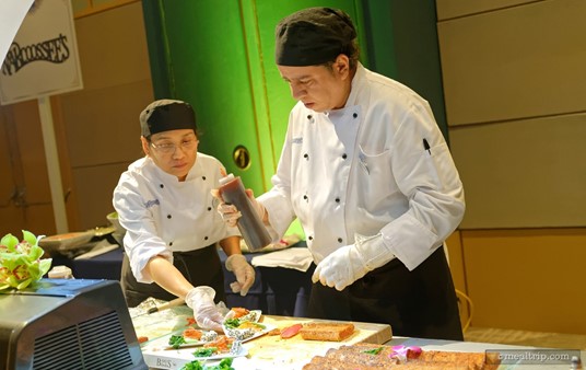 Here's the team from Narcoossee's plating some delicious Coriander and Shichimi-spiced Ahi Tuna. It's so great getting to interact with the chefs as they plate their featured dish!