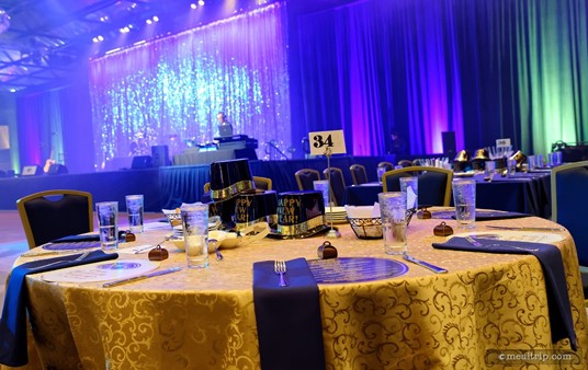 Here's a table that's really close to the dance floor with a great view of the main stage!