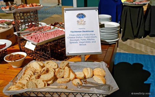 A really large charcuterie, cheese, and bread station was also available. This one featured items that are on the Yachtsman Steakhouse menu.