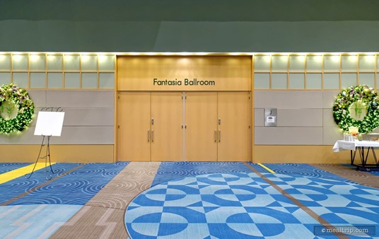 There are (at least) three doorways like this one that lead into the Fantasia Ballroom. It's a pretty big event space.