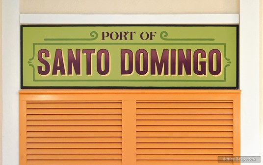 The Port of Santo Domingo sign at Centertown Market.