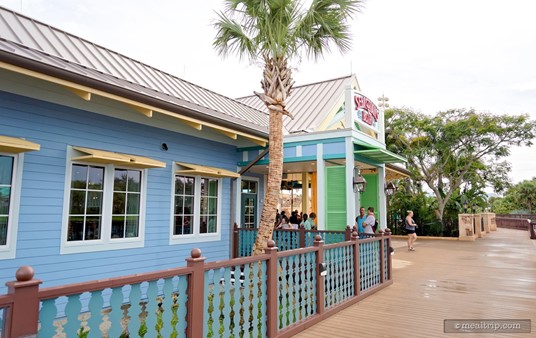 There's a really cool, large deck along the front of Sebastian's Bistro. Unfortunately, it also mostly obstructs the view of the water from inside the restaurant, if you happen to be seated by a window.