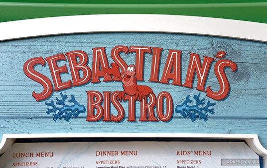 Just outside the main entrance doors to Sebastian's, you'll find a menu board with prices.