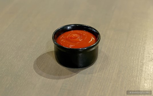 Oooooo, free tomato soup! No, I'm just kidding, it's Ketchup for your fries.