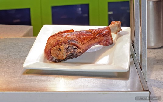 Giant Turkey Legs are usually available at the Waterway Bar... which is a separate walk-up counter located in the center of the Waterway Grill restaurant.