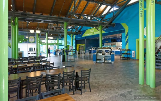 If you're walking in the front door of the Waterway Grill, the food ordering area is located to the left. It's kind of set into a little alcove.
