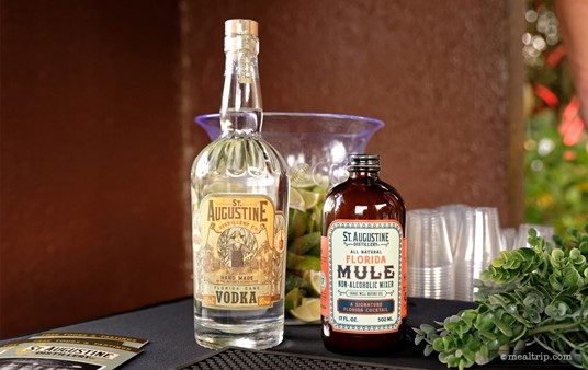 St. Augustine Distillery's Florida Cane Vodka and their All Natural Florida Mule Mixer at the Swan and Dolphin Food and Wine Classic (2018).
