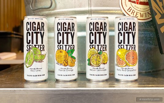 Cigar City was offering four kinds of hard seltzer at the 2021 Swan and Dolphin Food and Wine Classic... Key Lime, Florida Orange, Meyer Lemonade, and Ruby Red Grapefruit.