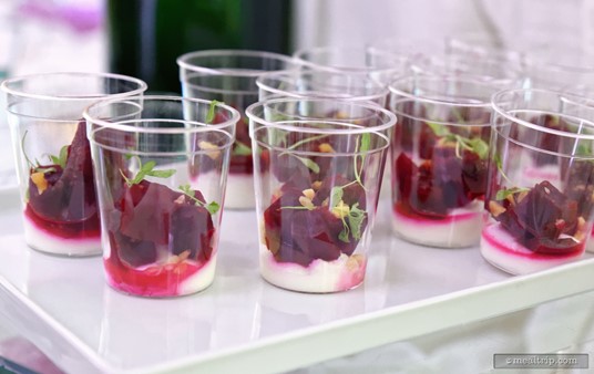 Beet Cups from the Bubble Lounge area (2018).