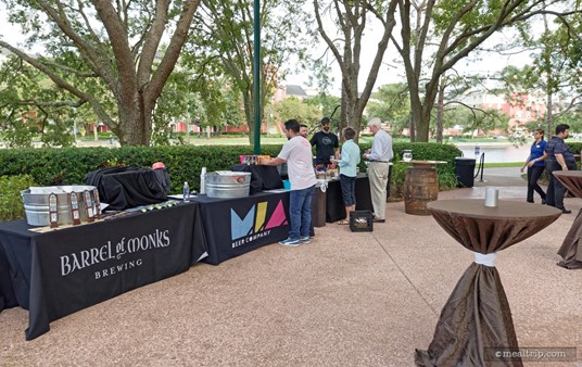 One of the beer sample areas in the Beer Garden area at the Swan and Dolphin Food and Wine Classic (2018).