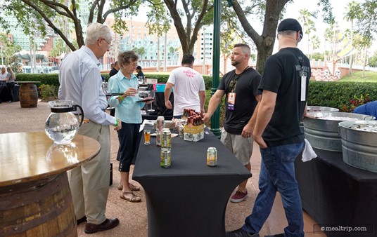 Guests can interact with the various beverage vendors to discover more about the beer or wine that they're sampling. (2018)
