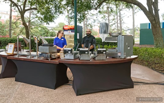 One of the food stations in the Beer Garden area at the festival. (2018)