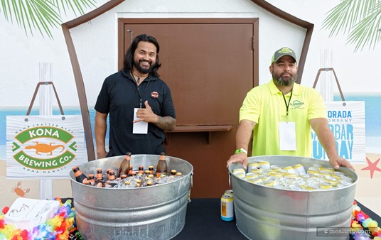 Beer samples aren't just limited to the Beer Garden area though. Kona Brewing Company and the Islamorada Beer Company were located over in the Polynesian area of the festival. (2018)