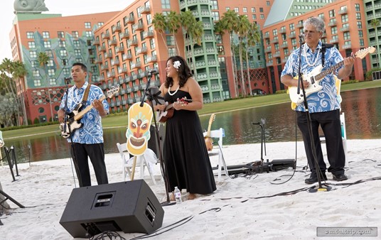 There are several smaller bands in the different areas of the festival. This band was located in the Polynesian area on the beach! (2018)