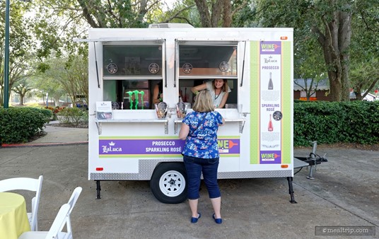 This cute little truck in the Carnival Corner area of the festival was offering a Prosecco and Sparkling Rose sample!