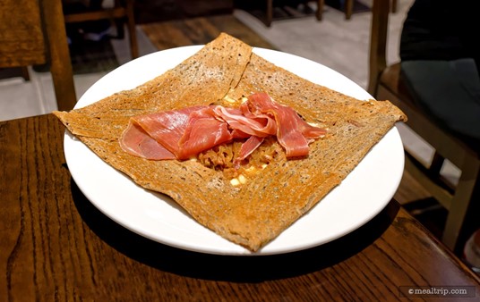 You may not think that this is very much food when the plates are delivered, but a galette this size is very filling.