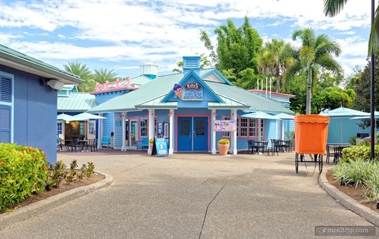 Here's a look at Edy's Ice Cream Parlor from the main walkway that lead to and from the main part of the park. This photo was taken near the Dolphin Nursery area.