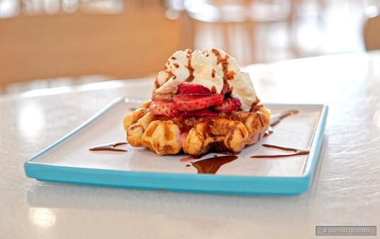 While I'm not sure I'd call this Liège Waffles a Dessert Item — I could potentially see it being part of the breakfast menu (which it is).