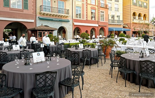 The Corporate Table section at Harbor Nights is usually right next to the VIP section. While corporate table guests don't have access to the special culinary and wine stations that the VIP section has... it does offer a reserved chair and place at the table that's yours all night.