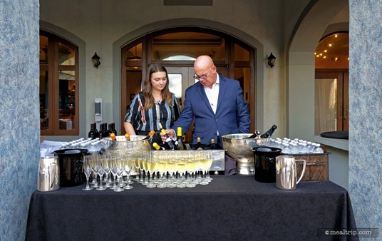 There's also a couple of wine stations set up just for the VIP guests. This is acutally a bigger time saver than having private food stations... the wine stations out in the Standing/Strolling Ticket area can be very long at times. Getting some wine in the VIP area is fairly quick!