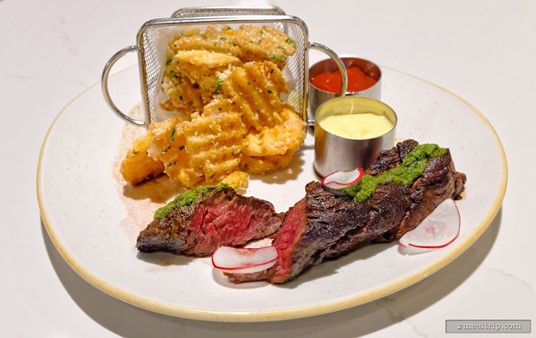 The original Steak Frites (pronounced "freet", the "s" is silent ) is a classic European bBrasserie (brewery) item – aka, fancy pub grub. It's origins can be traced back to France or Belgium.