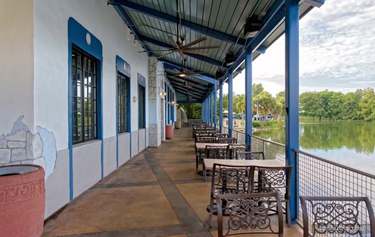Here's a look at the outdoor patio-style seating area at the Lakeside Grill Cantina.