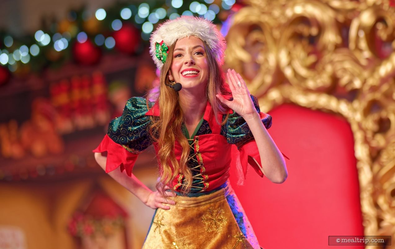 There's a little audience participation, but nothing that anyone is going to be forced into — if you're a little shy. Mostly, it's just calling out answers or singing along with a carol. There's no "let's bring them up on stage" moments.