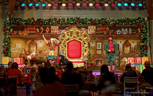Even from the very back table, most guests will have a pretty clear line-of-sight to the stage. There's not a tremendous amount of elevation to the stage, but the well-spaced tables keep the number of heads in front of you, to a minimum.