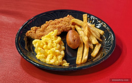 SeaWorld has historically served up a really good breaded chicken product at their locations — and this was no different. It was refreshing getting to have a bite of some good, old fashioned fried chicken with fries in=between all those traditional holiday meal items.