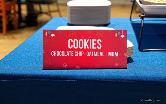 In case you were wondering what cookies were available, there's a cute little sign.