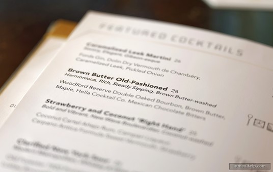 The Brown Butter Old-Fashioned is a cocktail that most servers recommend to guests as being "THE" feature beverage at Geo-82. This is a pretty standard recipe for an Old-Fashioned and includes some verison of fat-washing, with Brown Butter.