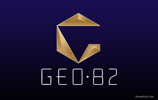 The Geo-82 logo. Geo-82 is a lounge inside the Spaceship Earth attraction at Epcot.