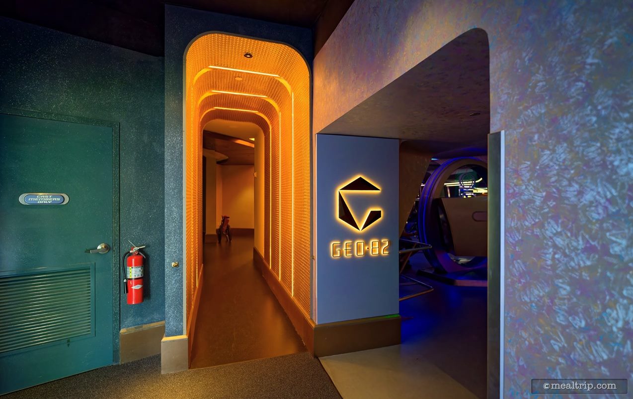 If you don't get someone to block the light streaming in from the outside door, and don't process the photo – the entrance to Geo-82 looks more like a storage hallway on the bottom deck of a cargo ship.