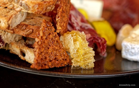 I love seeing Honeycomb on any charcuterie. Seeing and interacting with the honey, in the comb – is fun.