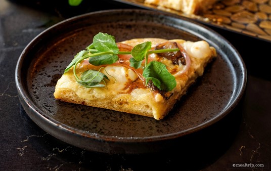 Each slice of the Funghi Flatbread from Geo-82 was consistently the same – and delicious. All of the elements worked really well together.