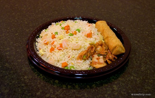 Shrimp Fried Rice with Egg Roll