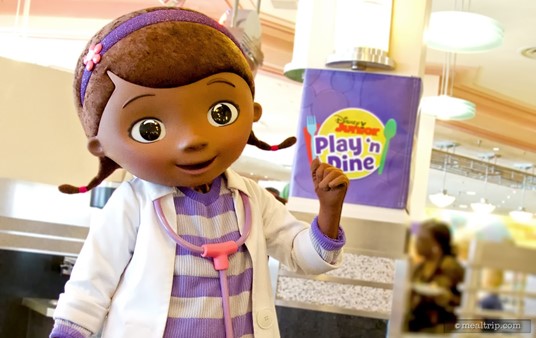 Doc McStuffins might just give you an early morning check-up with her stethoscope. (Characters subject to change without notice.)