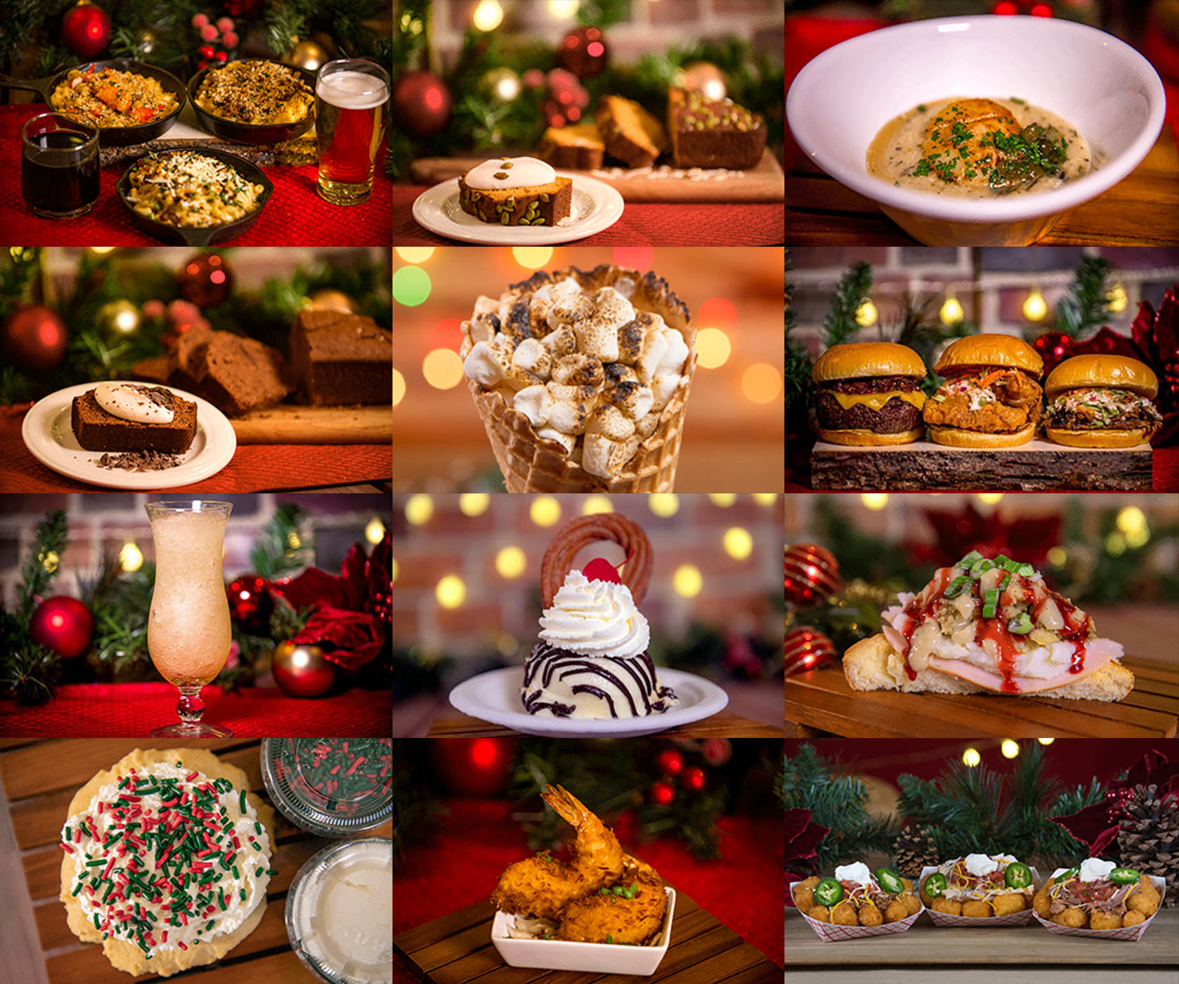Food & Beverage Items for the 2020 Christmas Celebration at SeaWorld, Orlando (Text List)