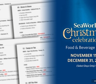 Menu Items for the 2022 Christmas Celebration at SeaWorld, Orlando