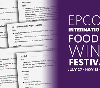 Food Only Menu Items for the 2023 Epcot International Food & Wine Festival (Text List)