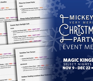 Food & Beverage Menu Items for Mickey's Very Merry Christmas Party (MVMCP) 2023