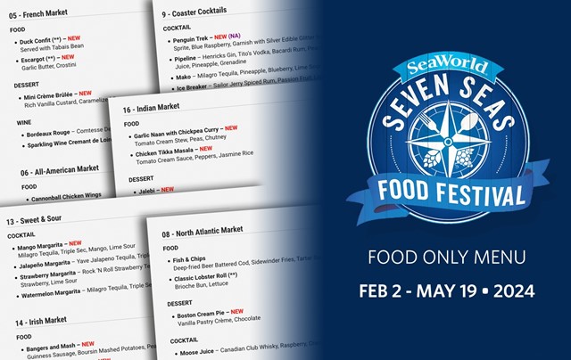2024 Seven Seas Food Festival Menu (Food Only)