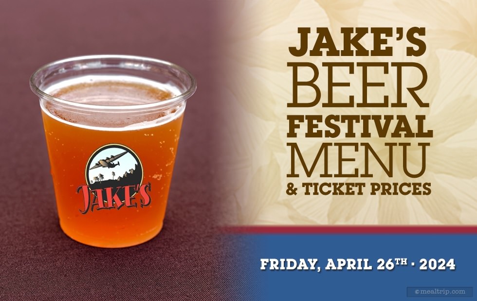 Jake's Beer Festival Spring 2024 - Menu Items and Pricing