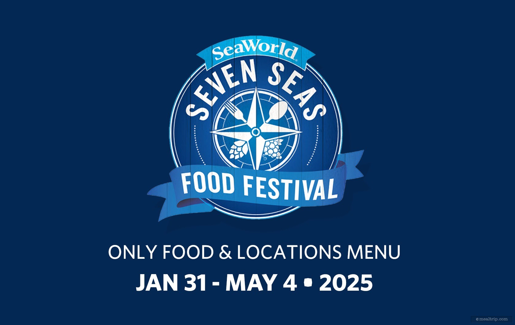 2025 Seven Seas Food Festival Menu (Food Only)