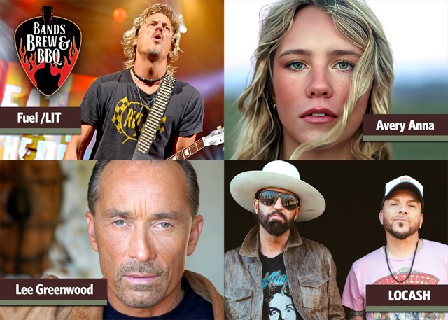 Bands, Brew and BBQ Concert List for 2025
