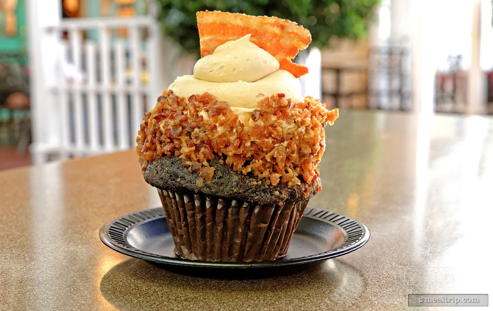 Maple Bacon Chocolate Cupcake at SeaWorld Orlando's Cypress Bakery